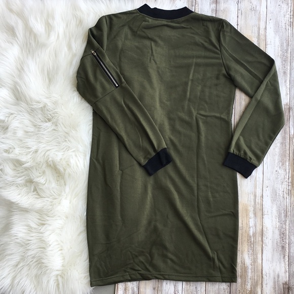 Bomber Military Lightweight Long Duster Sweater - Picture 4 of 4